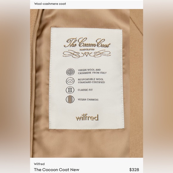 Wilfred - The Cocoon Coat - XXS - Navy Blue - Picture 9 of 11